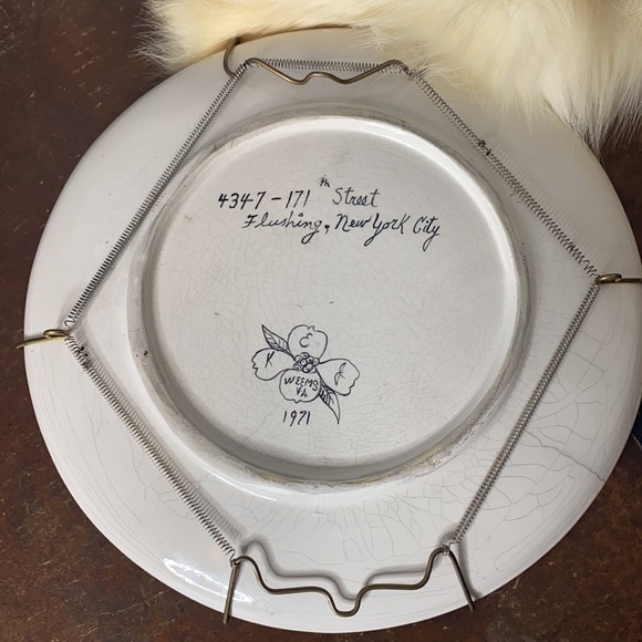 . Vintage 1971 Weems, VA Hand Painted Plate - Homestead House Scene #4347 171th - Picture 4 of 7